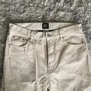 BDG Slim Straight Cream Corduroy Pants